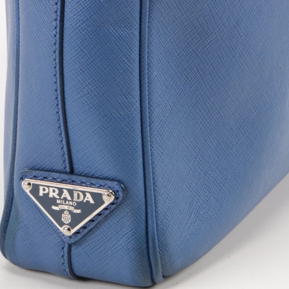 Prada Saffiano Leather Briefcase - Cobalt Blue - Picture 6 of 9